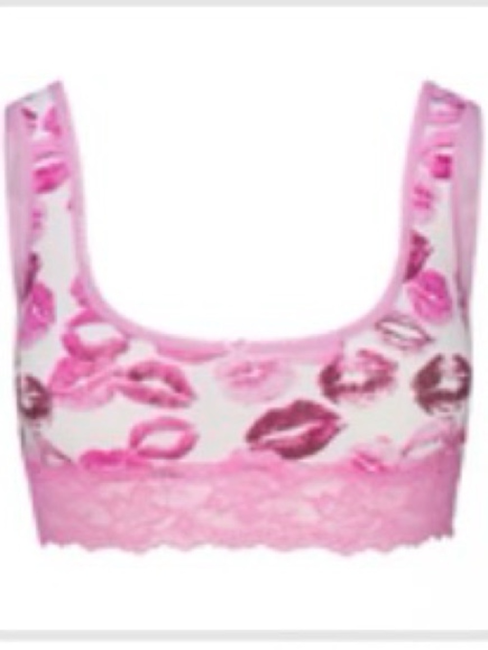 LIGHTWEIGHT COTTON LACE SCOOP BRALETTE | PINK ALLOVER LIPSTICK SKIMS